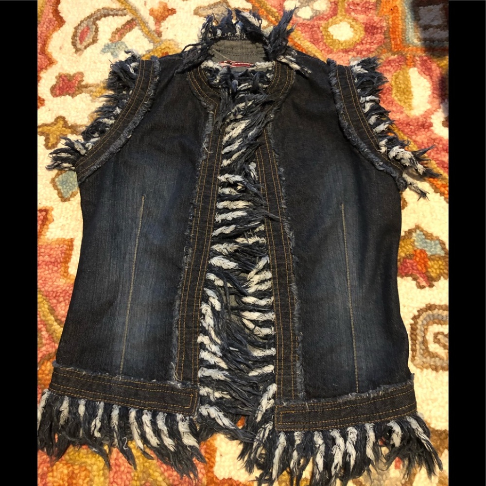 YLONDON Sleeveless Denim Jacket